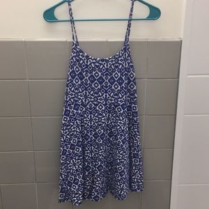 Blue patterned sundress